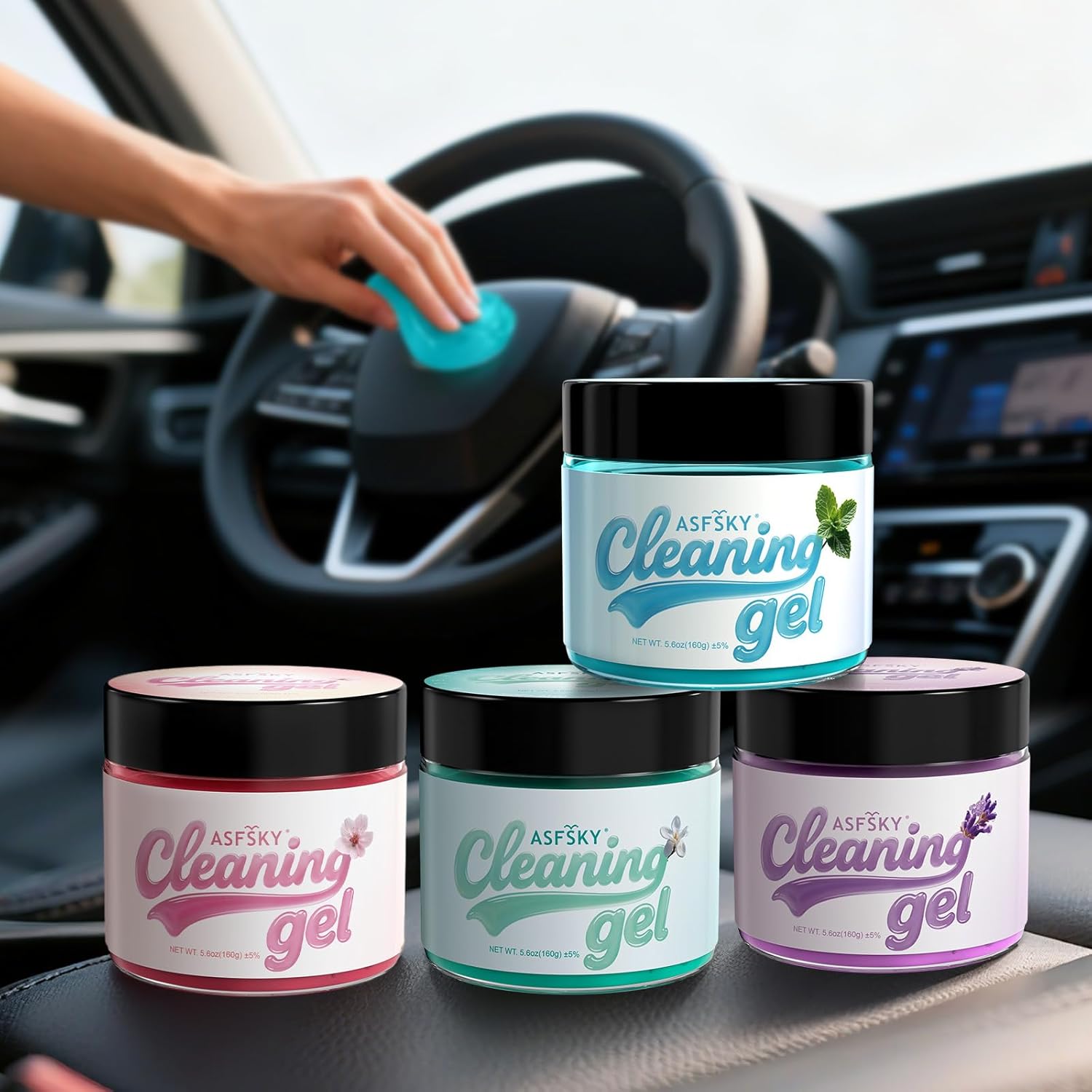 ASFSKY Car Cleaning Gel (Aromatherapy aroma) Dust Cleaning Putty Universal Car Interior Cleaner