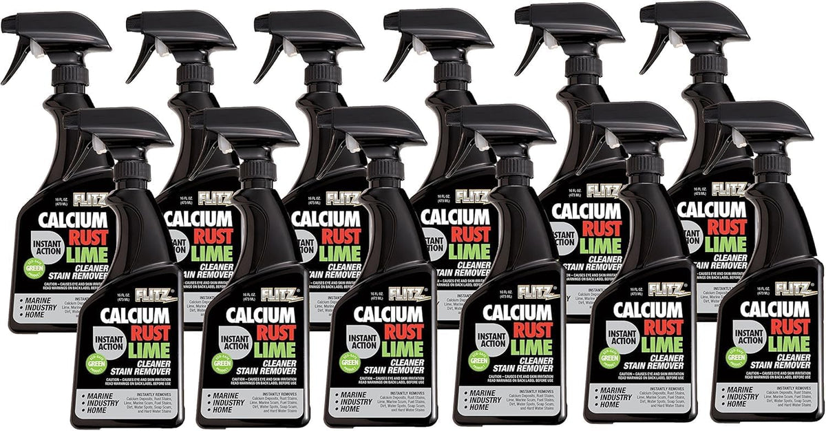 Flitz Calcium, Rust, & Lime Remover - 16oz Bottle of USA-Made Limescale Remover for Toilets