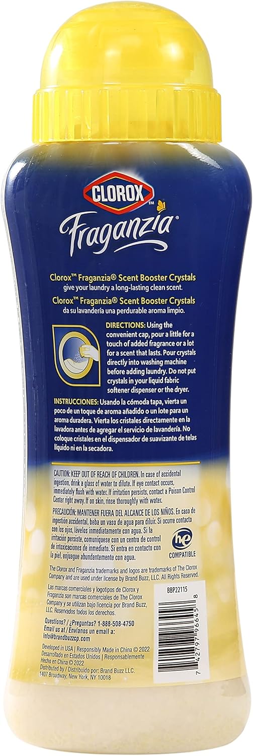 Clorox Fraganzia Laundry Scent Booster Crystals in Vanilla Scent - Scented In-Wash Freshener Beads