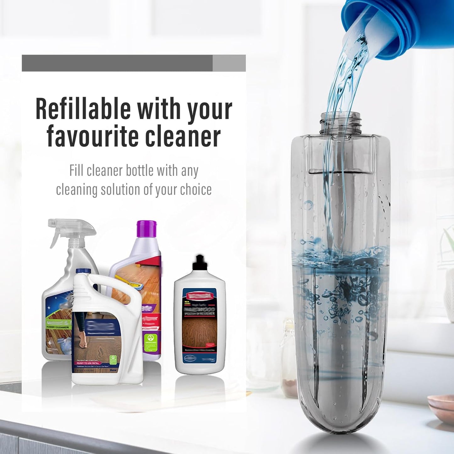 Spray Mops for Floor Cleaning Floor Mop with a Refillable Spray Bottle and 3 Washable Microfiber