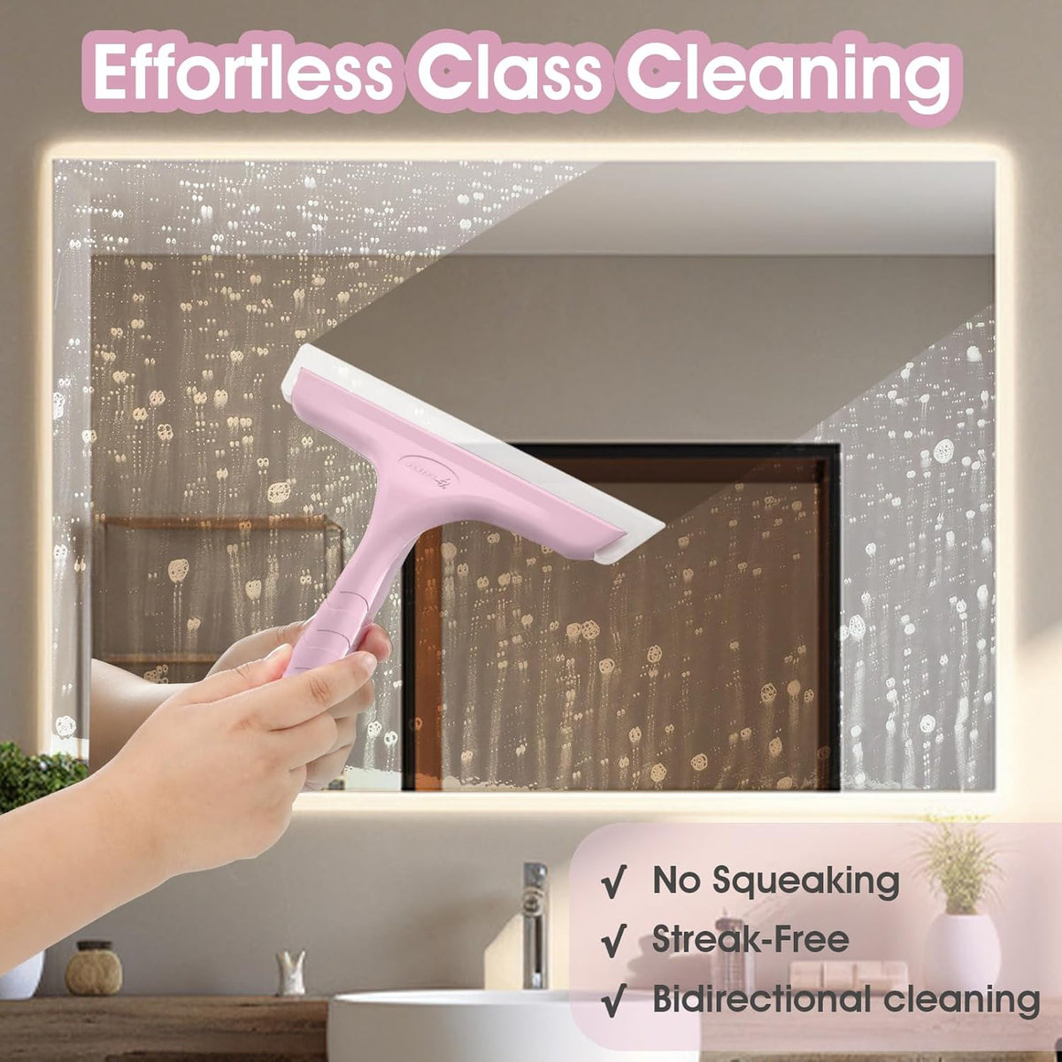 Shower Squeegee for Glass Doors, Bathroom Squeegee for Shower, Mini Window Squeegee, Home Bathroom