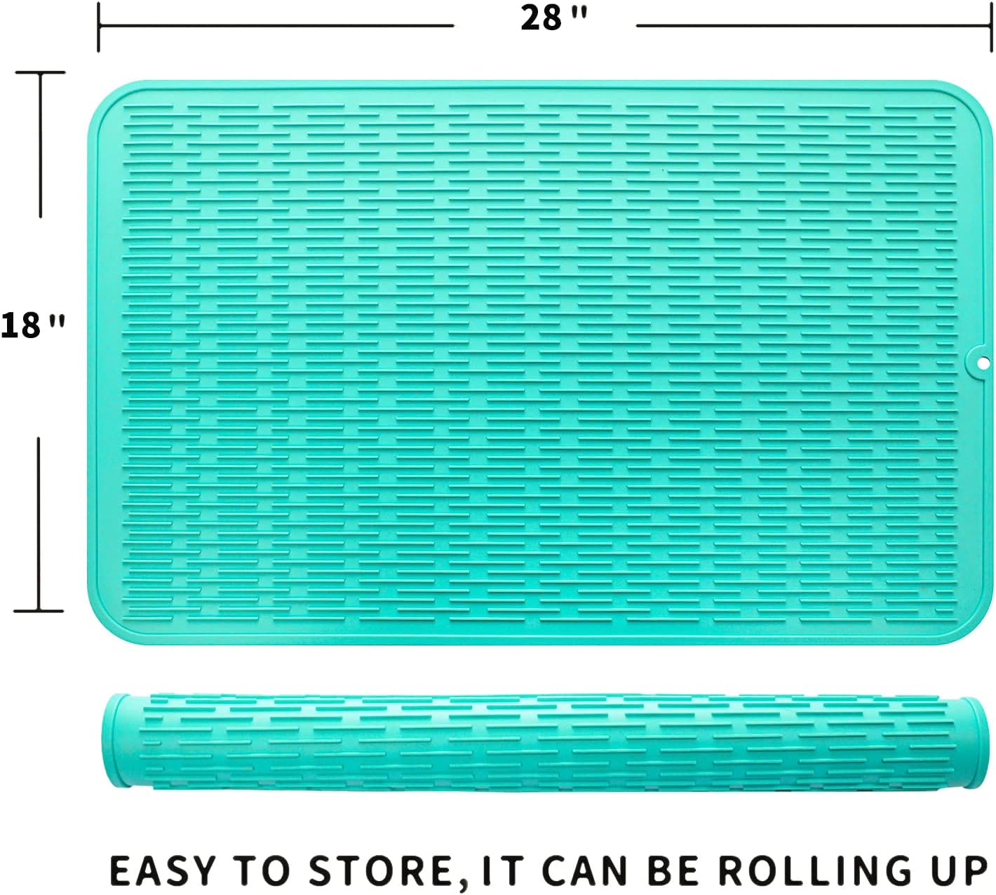 Silicone Dish Drying Mat for Multiple Usage,Easy clean,Eco-friendly,Heat-resistant Silicone Mat for