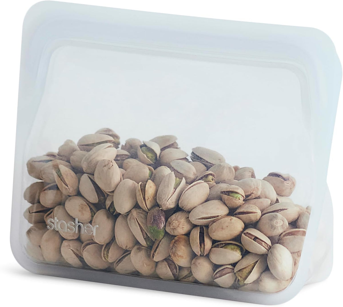 Stasher Premium Silicone Reusable Food Storage Stand-Up Mini Bag, Clear, Microwave, Sous Vide