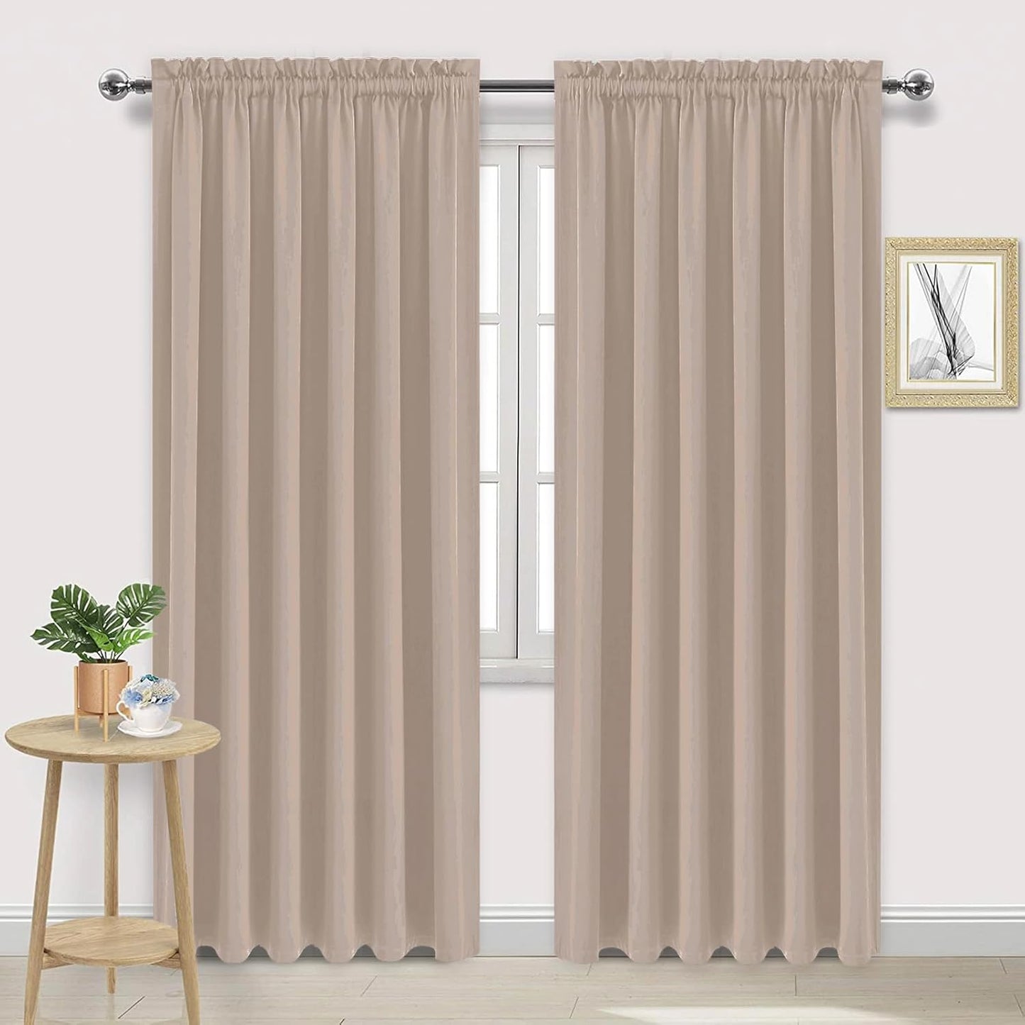 DWCN Blackout Curtains for Living Room Thermal Insulated, Energy Saving & Noise Reducing Bedroom