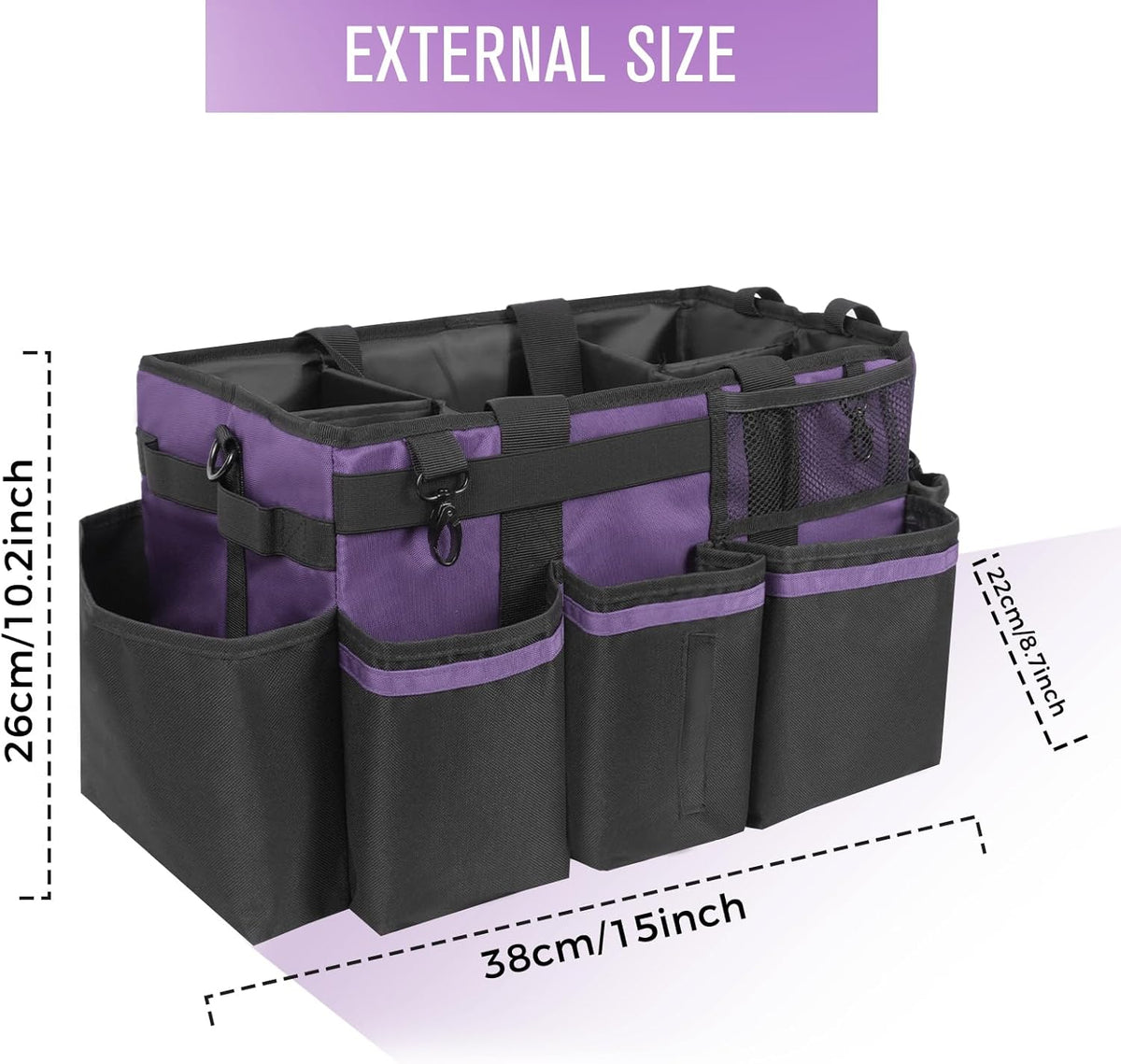 Wearable Cleaning Caddy, Cleaning Caddy Supplies Organizer with Handle & Shoulder Straps for