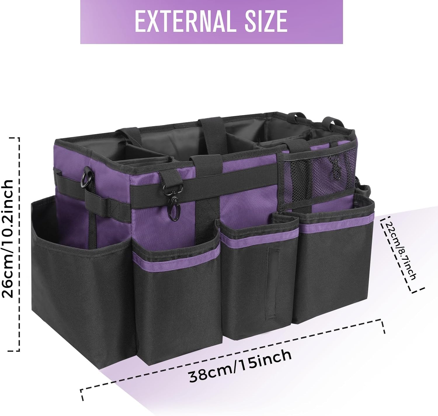 Wearable Cleaning Caddy, Cleaning Caddy Supplies Organizer with Handle & Shoulder Straps for