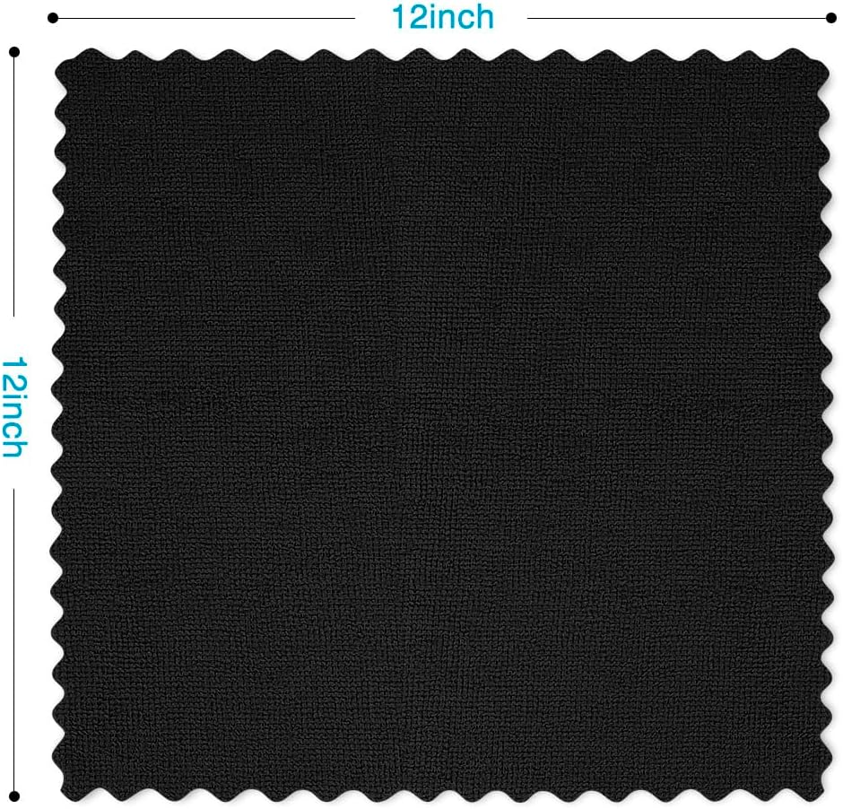 Orighty Black Microfiber Cleaning Cloth, 150 Pack Highly Absorbent Cleaning Supplies, Lint Free