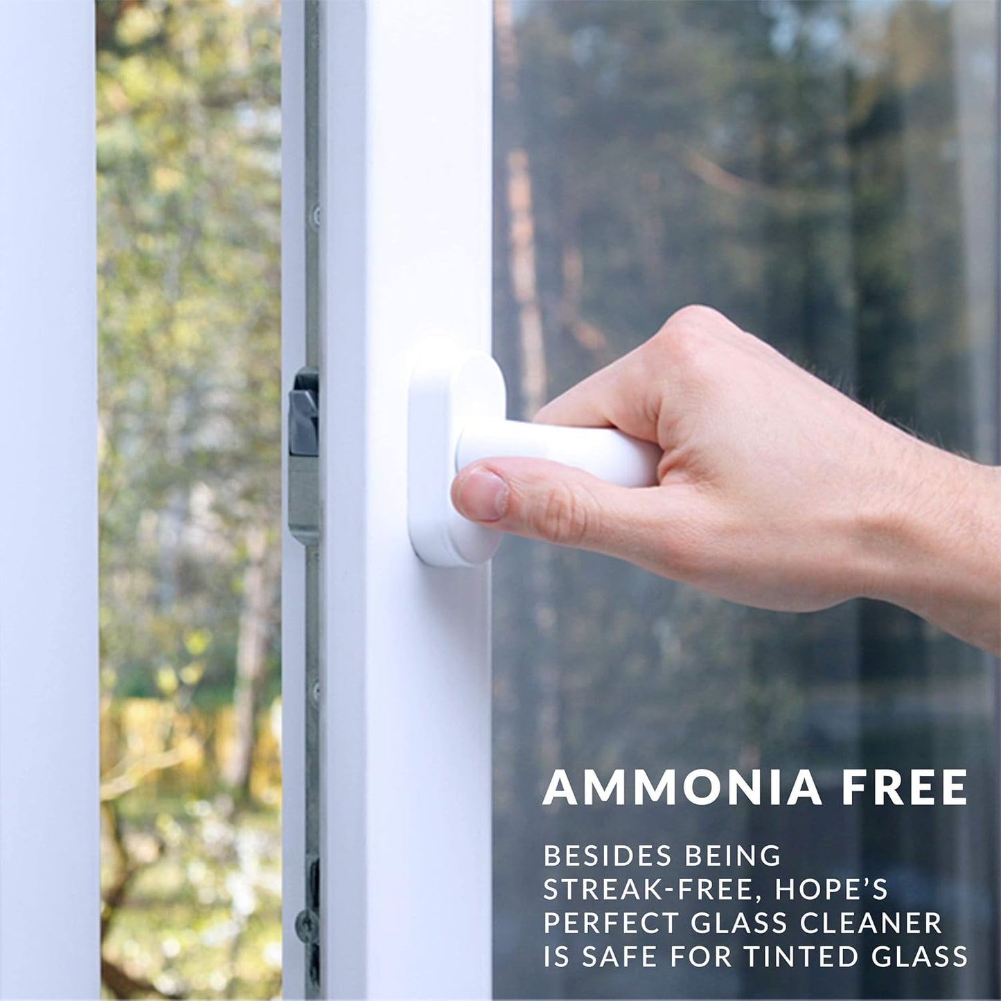 HOPE'S Perfect Glass Cleaner Spray, Streak-Free, Ammonia-Free Window, Mirror, Screen, Tinted Glass