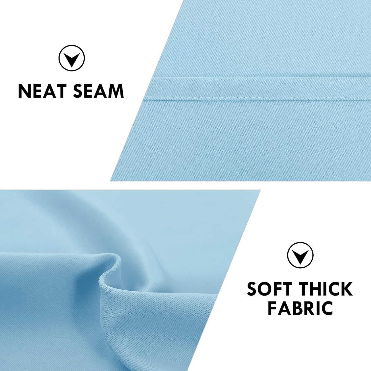 DWCN Blackout Curtains for Bedroom - Thermal Insulated Privacy Energy Saving Rod Pocket Drapes for