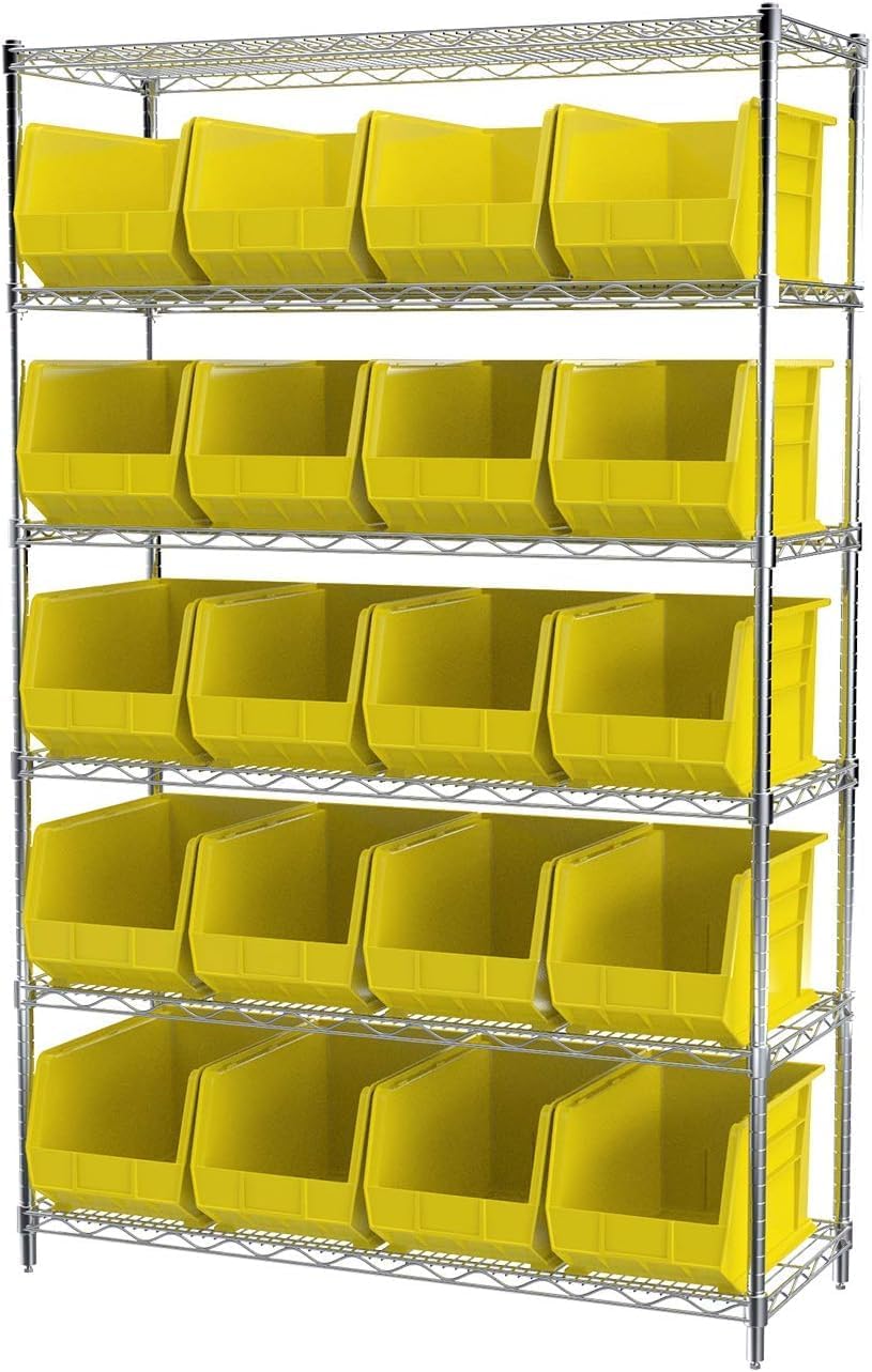 Akro-Mils 30260 AkroBins Plastic Storage Bins, Space-Saving Stackable Bins for Garage, Pantry