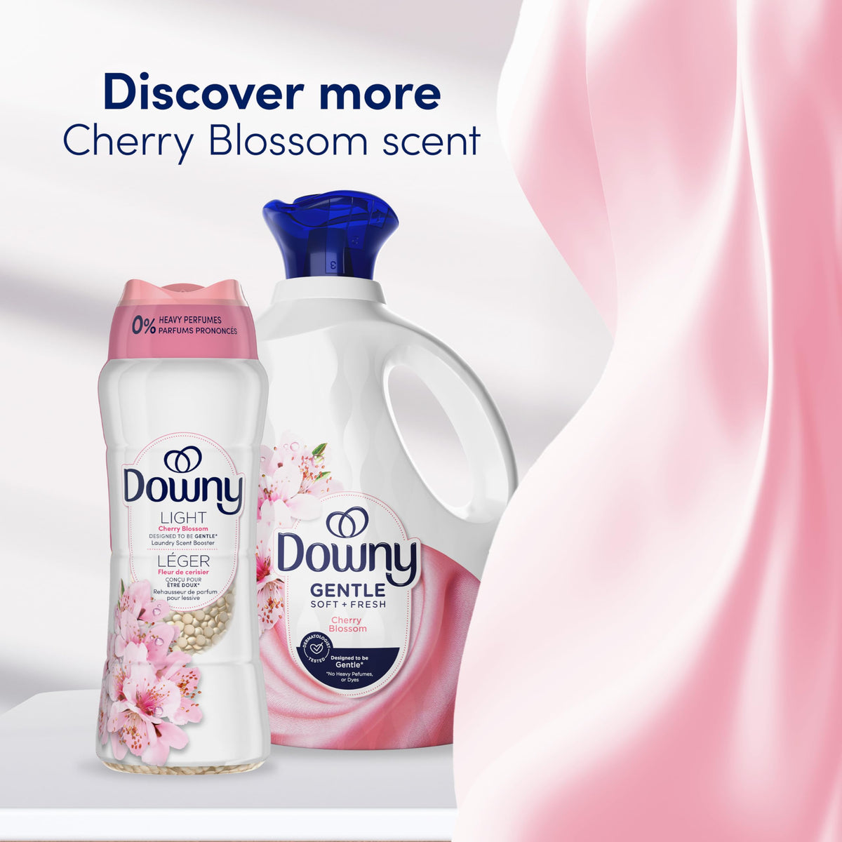 Downy Gentle Soft + Fresh Fabric Softener Liquid, Cherry Blossom Scent, 56 FL OZ – view 6