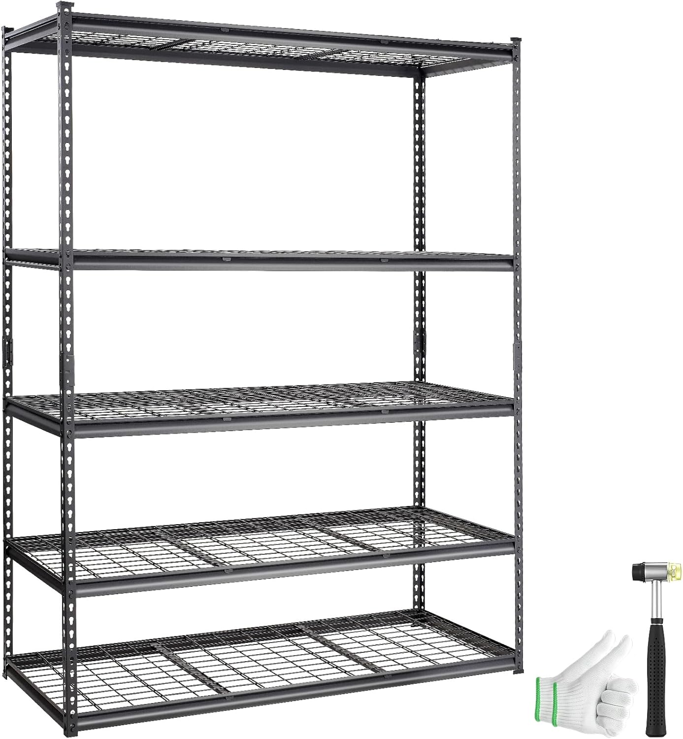 VEVOR Storage Shelving Unit, 5-Tier Adjustable, 2000 lbs Capacity, Heavy Duty Garage Shelves Metal