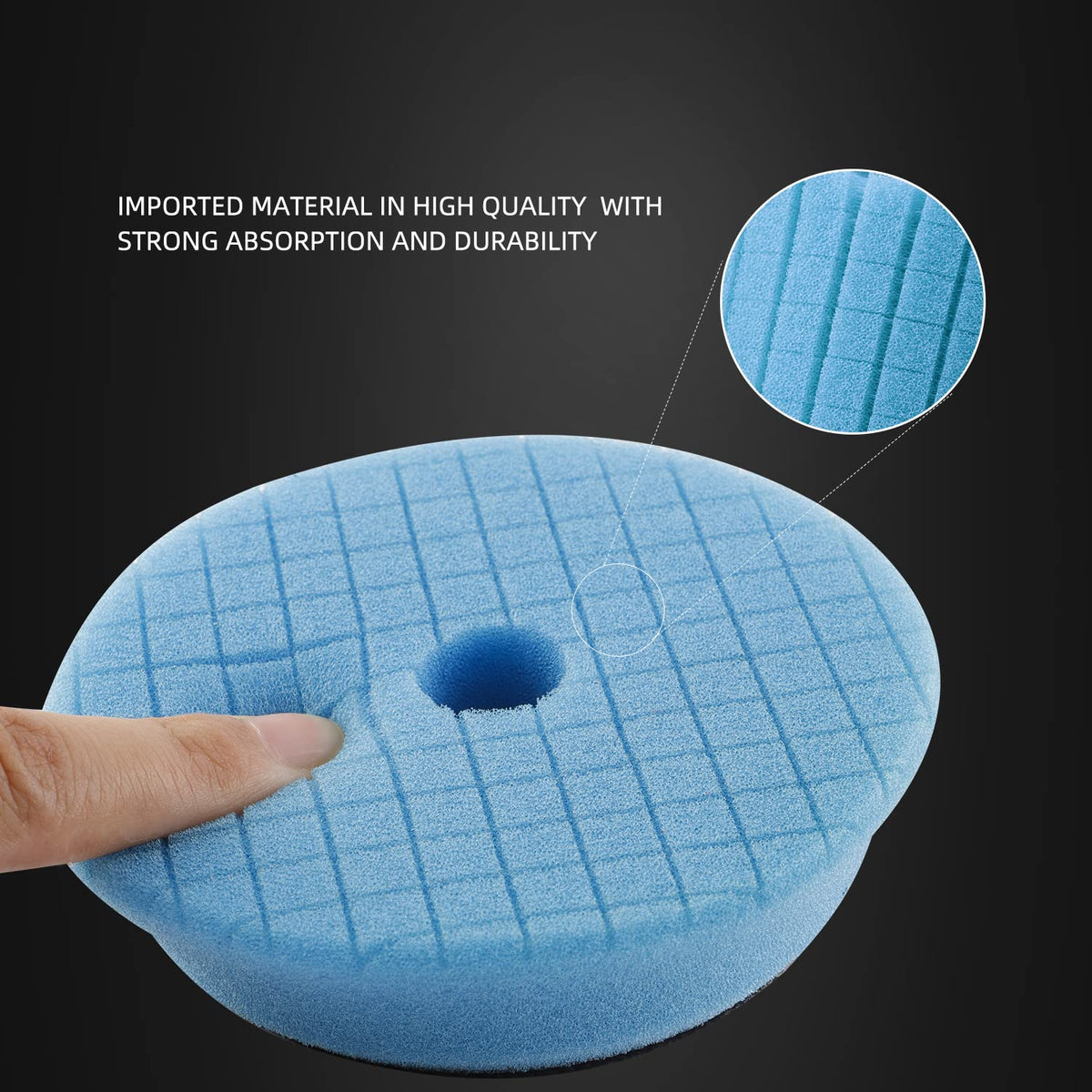 SPTA Drill polishing kit, 11Pcs 3-Inch Buffing Polishing Pads, Car Foam Drill Buffing Pad