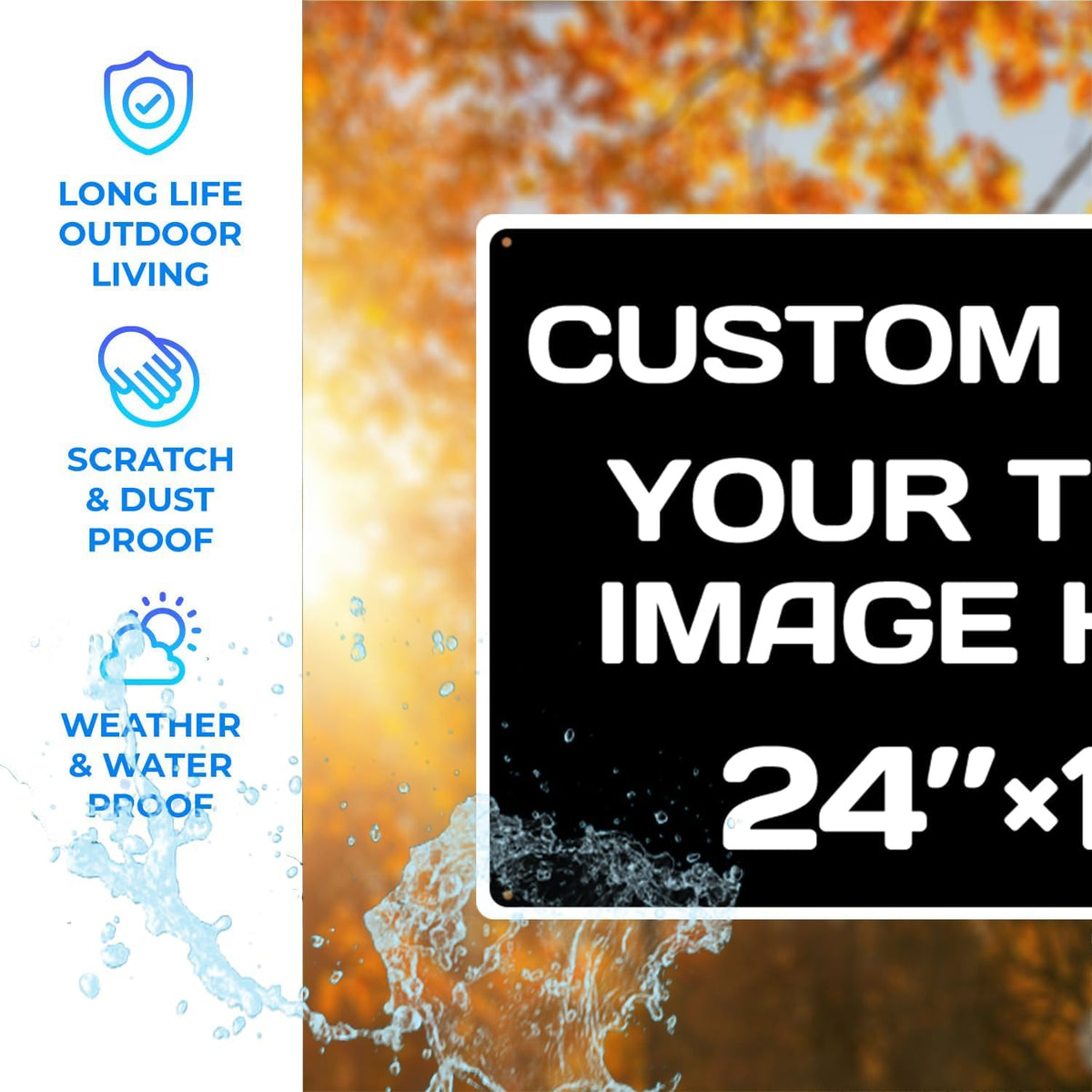 Custom christmas decorations,Aluminum Weatherproof Metal Sign,Optional double-sided ,reflective