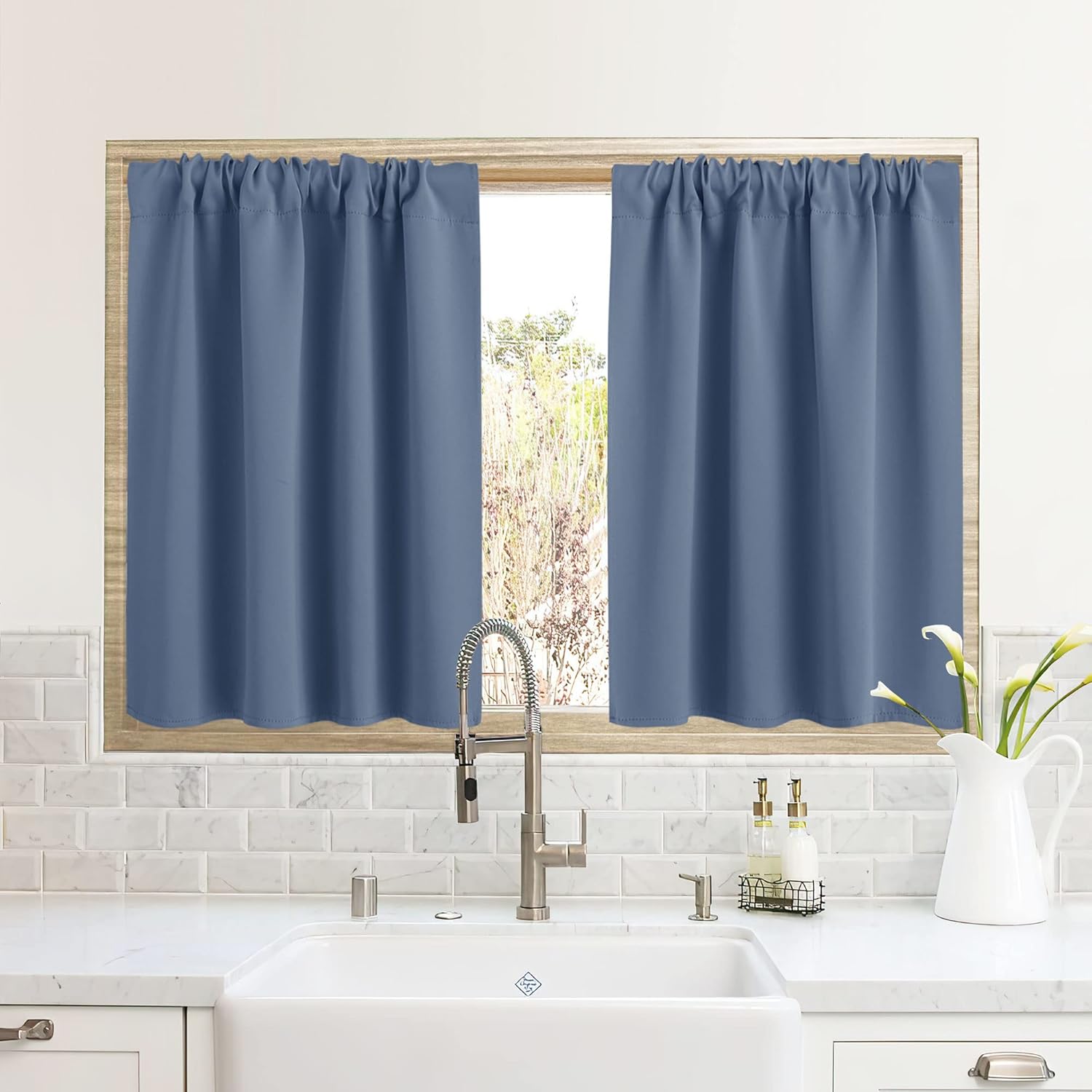 RYB HOME RV Camper Door Window Curtains -Blackout Privacy Curtains & Drapes for Bathroom Bedroom