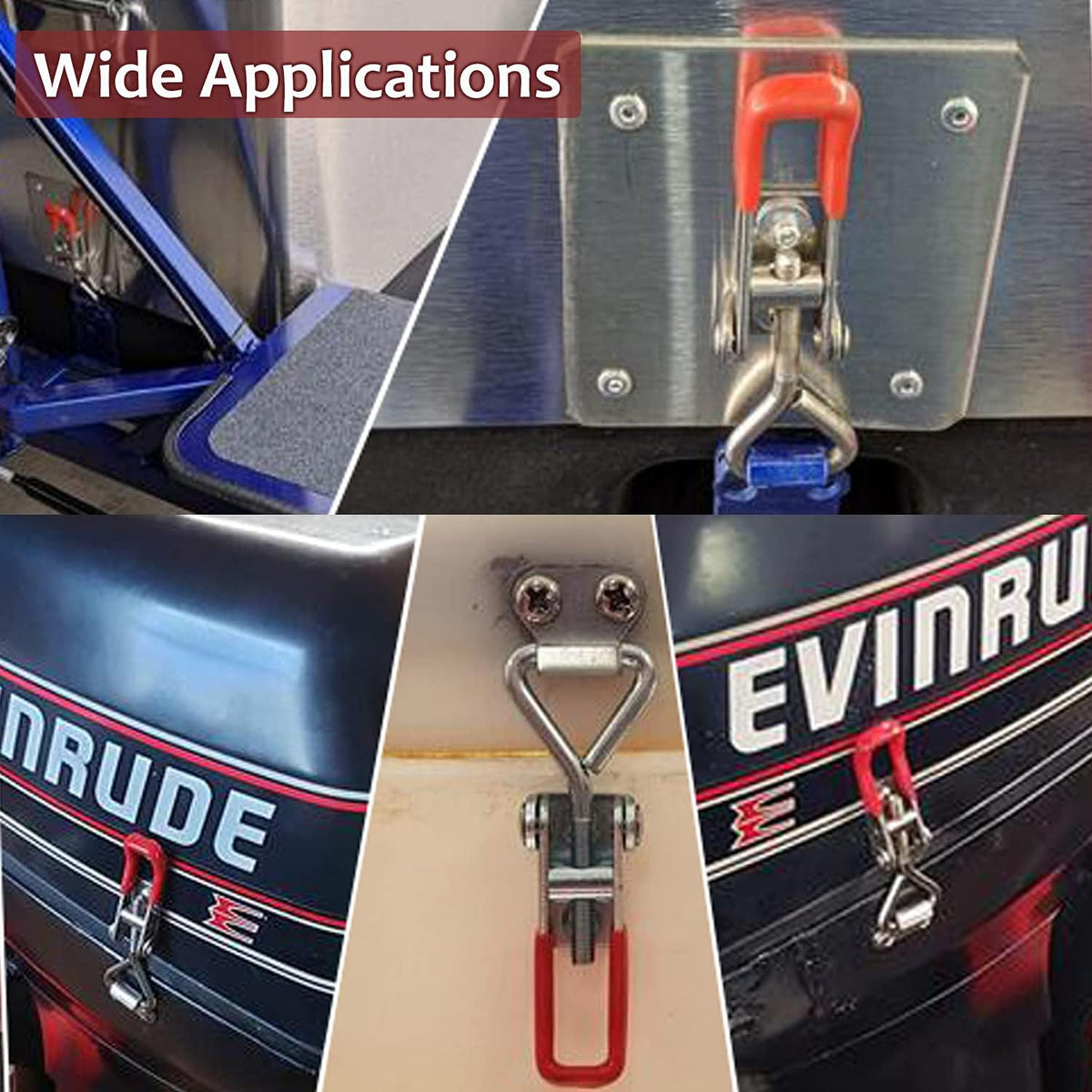 CUKAYO 4pcs Toggle Latch Clamp, 304 Stainless Steel Pull Hasp Latches, Quick Release Hand Tool