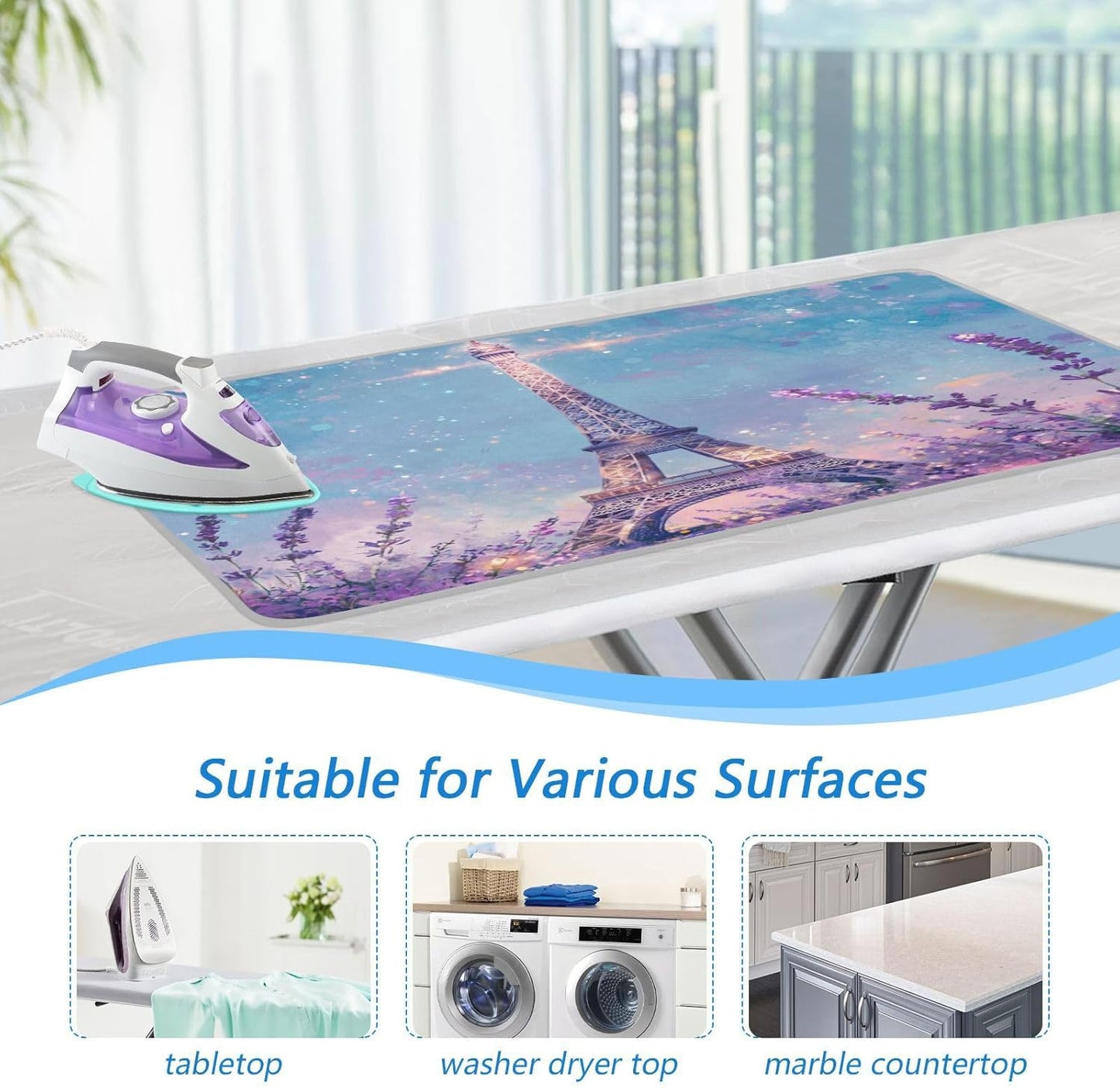 Ironing Mat Portable Ironing Pad Ironing Blanket for Table Top Heat Resistance Double-Side Using