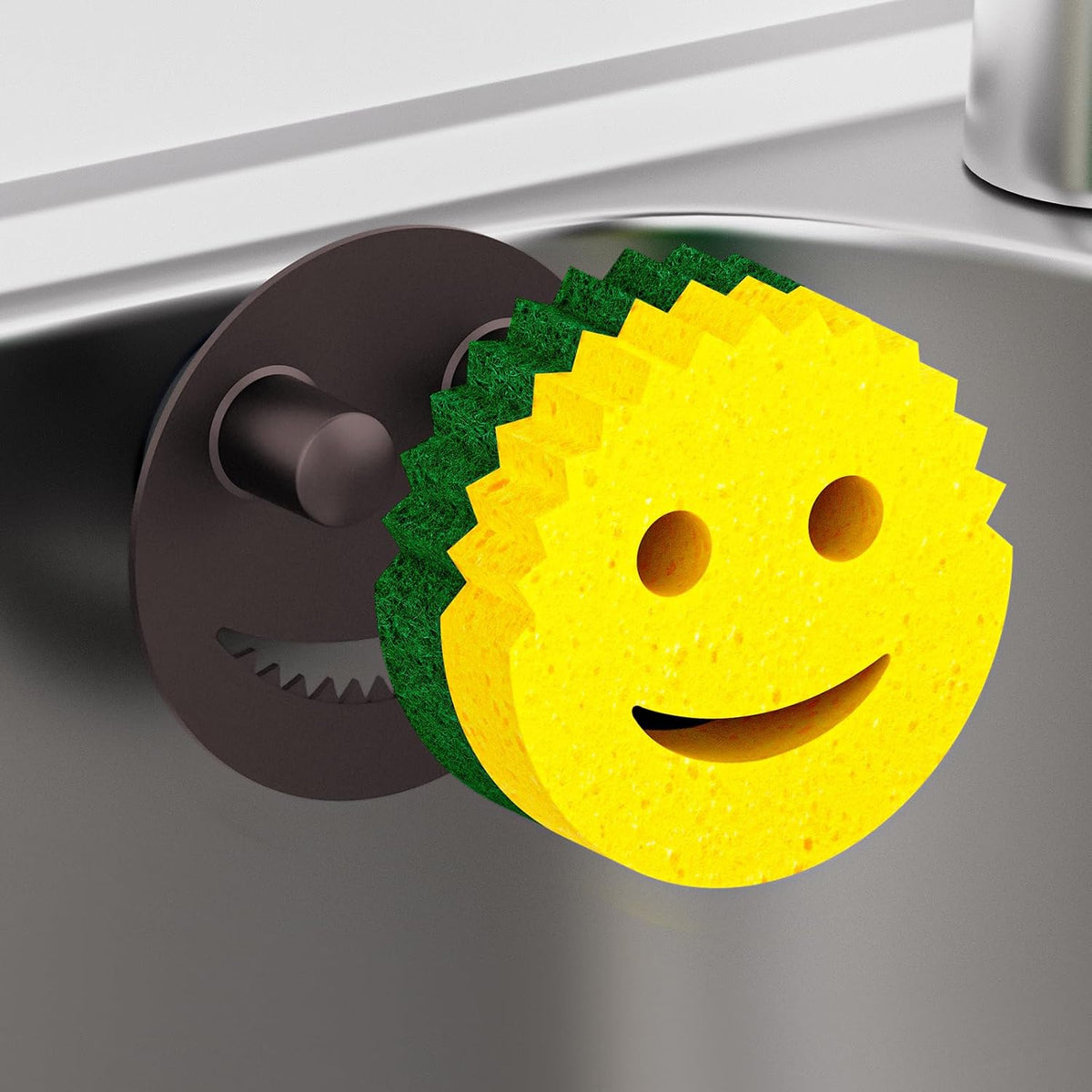 Sponge Holder for Kitchen Sink,Sink Caddy Organizer with Suction Cup Installation for