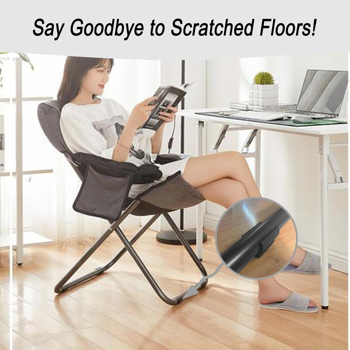 Rectangle U Shaped Chair Leg Tips Cap with Felt Pads,Furniture Feet Protectors Slide Smoothly