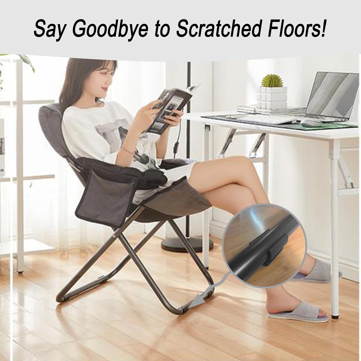 Rectangle U Shaped Chair Leg Tips Caps with Felt Pads,Furniture Feet Protectors Slide Smoothly