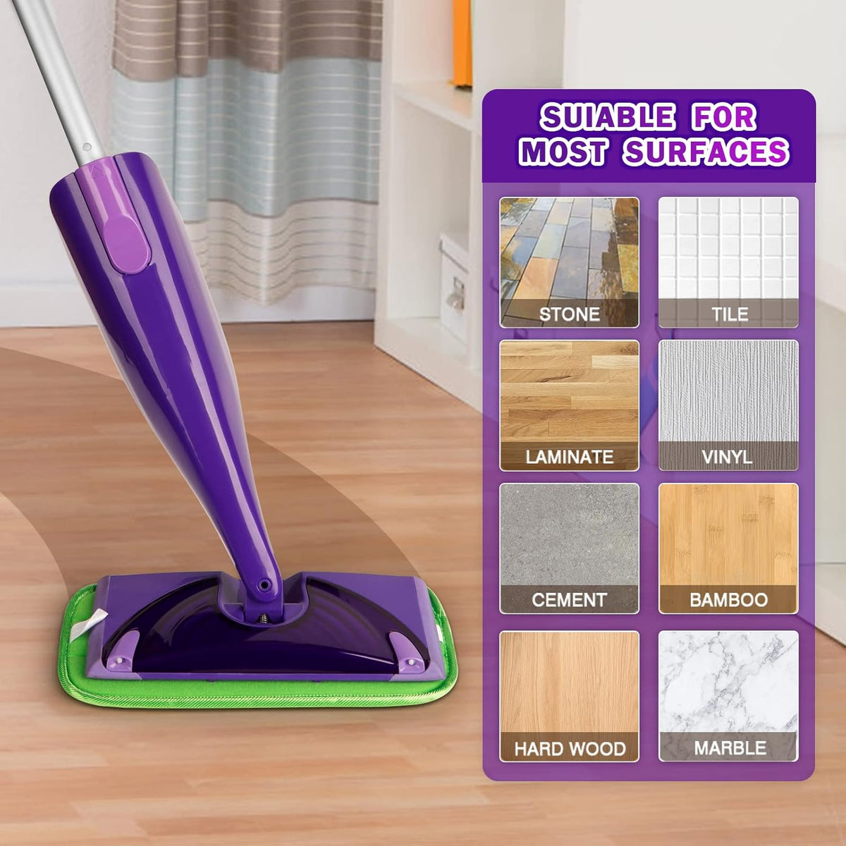 Orighty Reusable Mop Pads Compatible with Swiffer WetJet - Microfiber Pad Refill Machine Washable