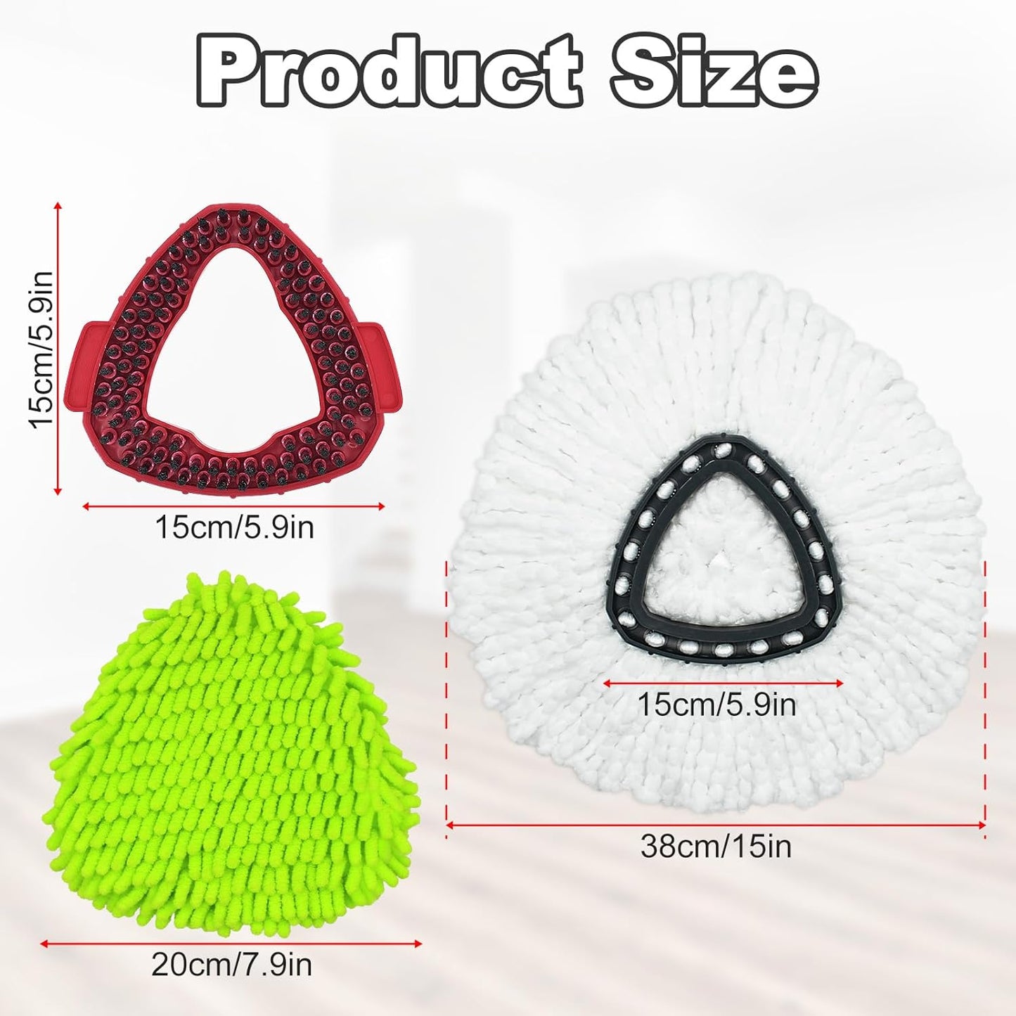 Mop Heads Replacement for Ocedar, Mop Replace Head for Ocedar EasyWring 1 Tank, Microfiber Spin Mop