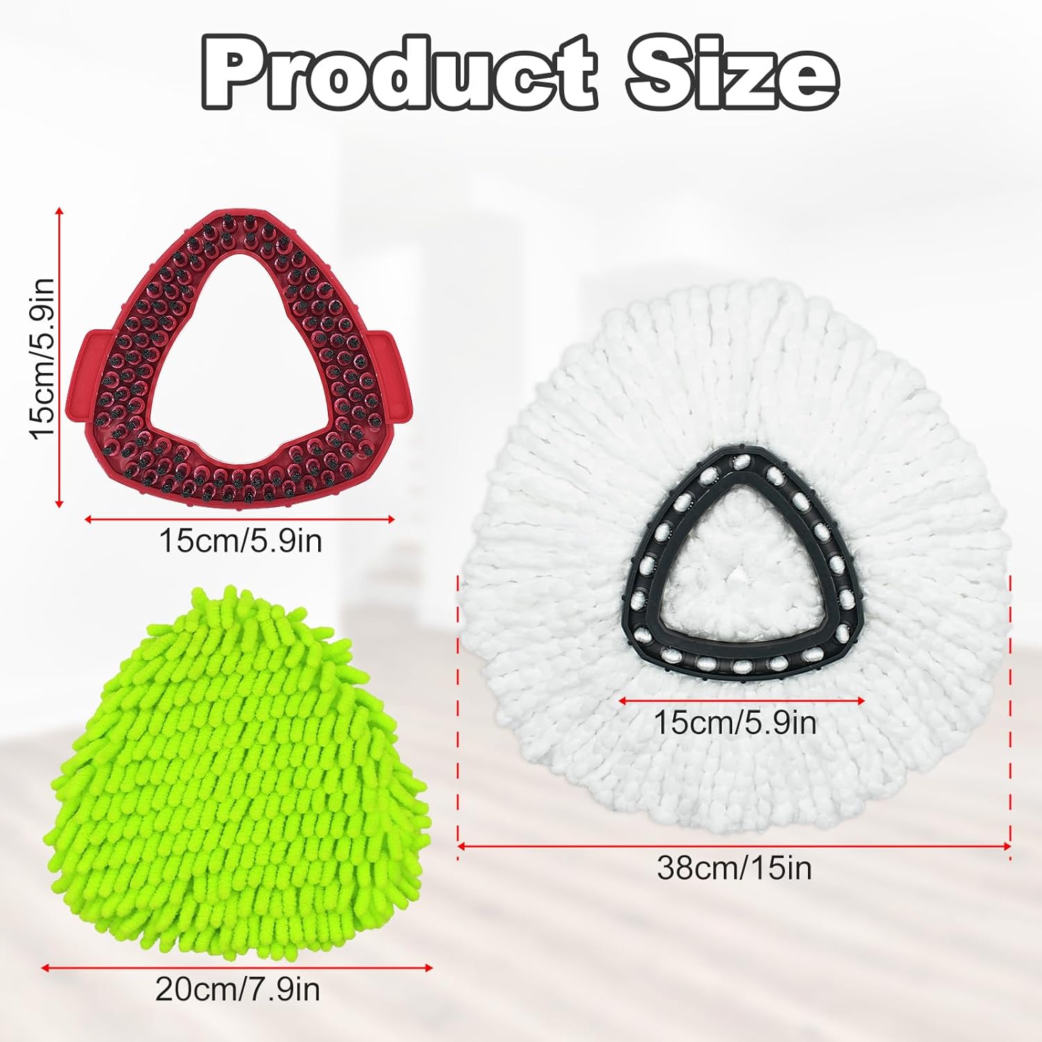 Mop Heads Replacement for Ocedar, Mop Replace Head for Ocedar EasyWring 1 Tank, Microfiber Spin Mop