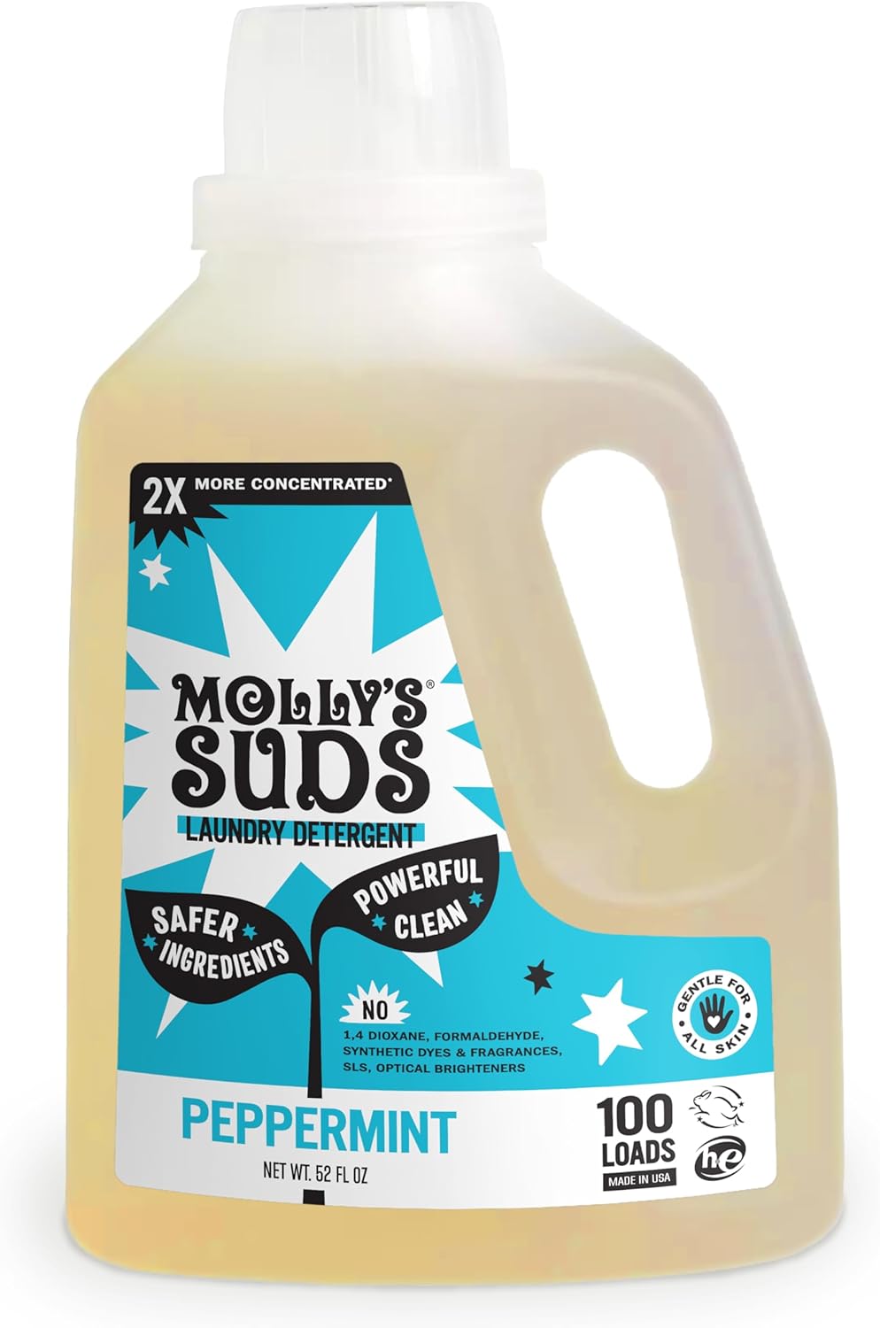 Molly's Suds Liquid Laundry Detergent | Clean Laundry Detergent Soap for Sensitive Skin | 2x