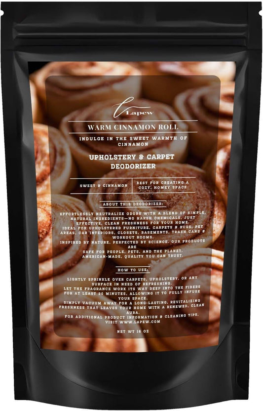 Warm Cinnamon Roll Carpet Freshener Powder 16 oz | Powerful Odor Eliminator for Home | Upholstery