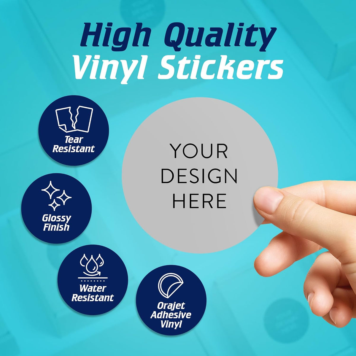 Custom Vinyl Stickers - Upload Your own Image, Text, Design, Logo - Personalized Logo Labels for
