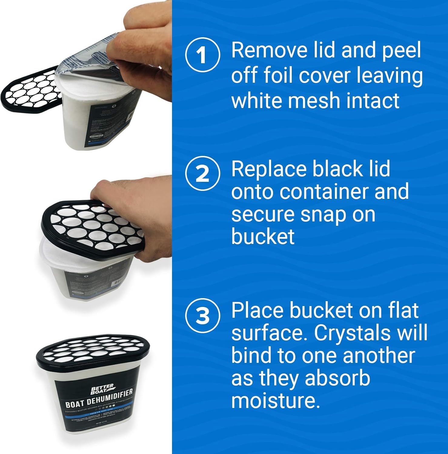 Moisture Absorber and Boat Dehumidifier, Charcoal Odor Remover for Damp Smell and Humidity