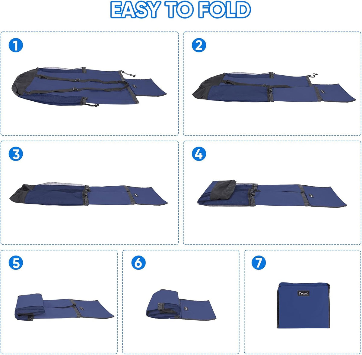 BALEINE 120L Laundry Bag Backpack, 900D Oxford Fabric Large Travel Laundry Bags with Shoulder