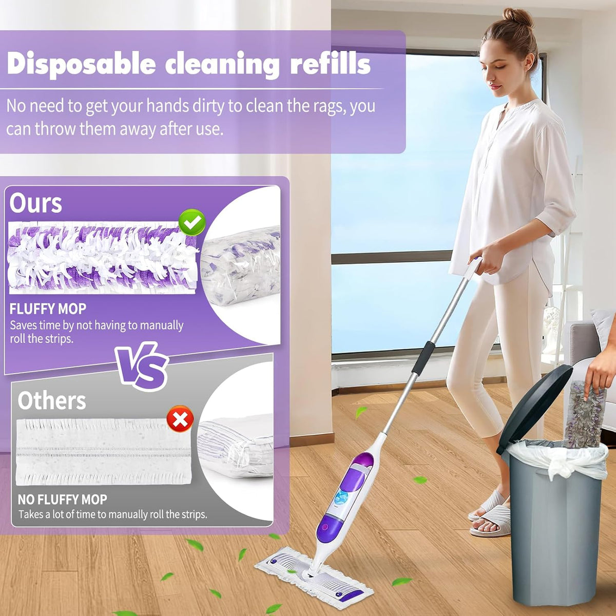 36 Count Power Mop Pads Refills for Swiffer Power Mop Pads,Compatible with Swiffer Power Mop