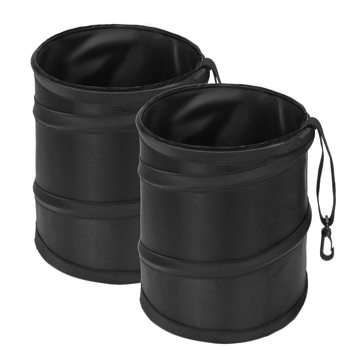 Ginsco 2Packs 2 Gallons New Leakproof Car Trash Can, Compact Trash Can Pop-up Collapsible Hanging