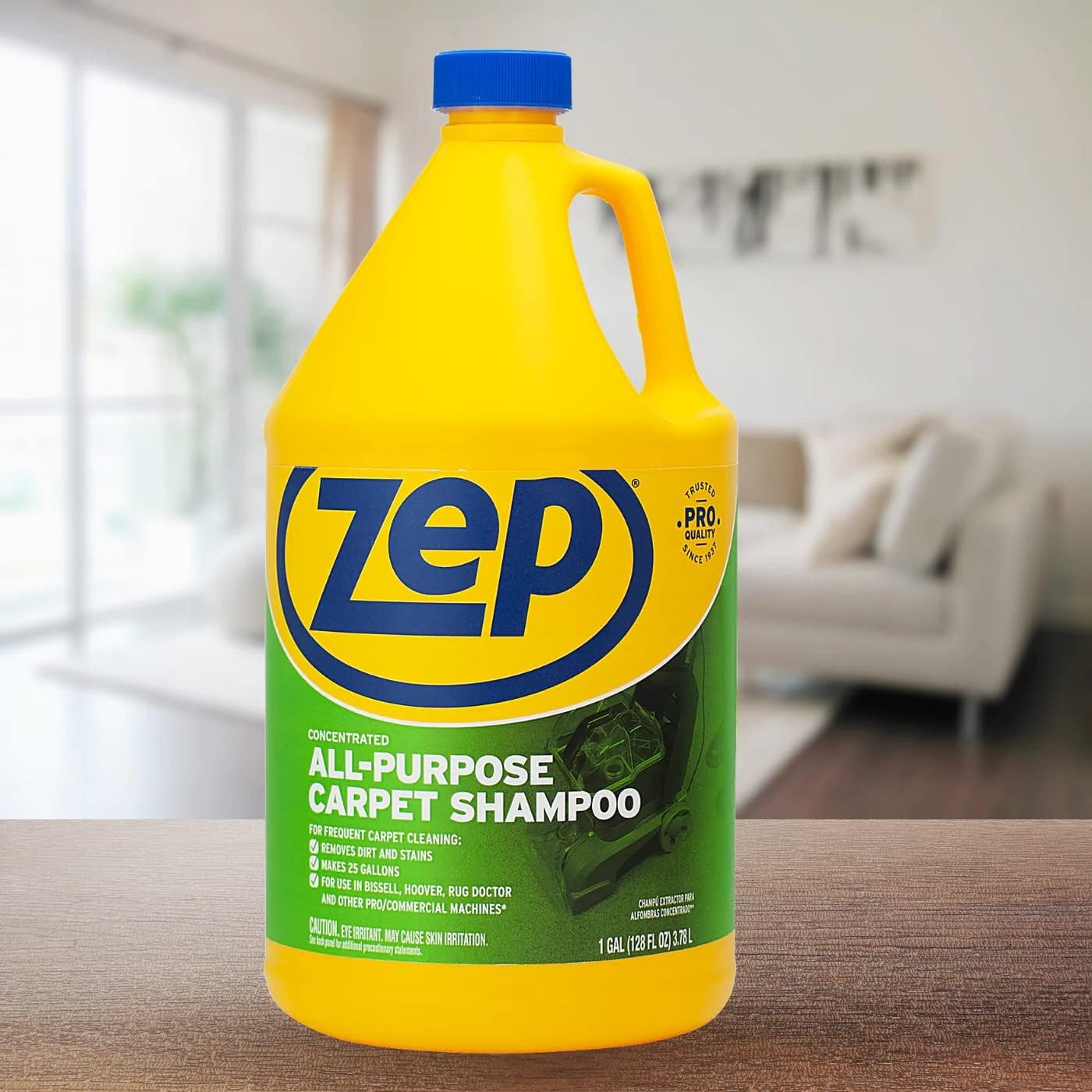 Zep All-Purpose Carpet Shampoo Concentrate Cleaner - 1 Gallon - ZUCEC128 - Professional Formula