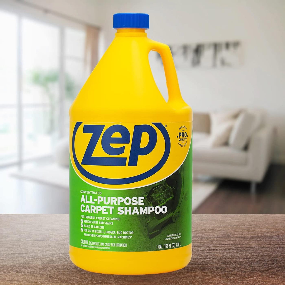 Zep All-Purpose Carpet Shampoo Concentrate Cleaner - 1 Gallon - ZUCEC128 - Professional Formula