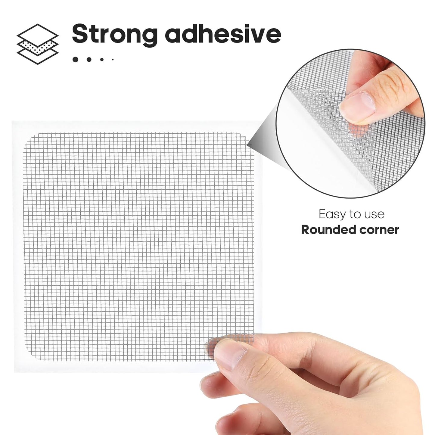 28 Sheets Window Screen Patches Repair Kit, Grey/Black 3 Sizes Window Screen Repair Kit for Mesh