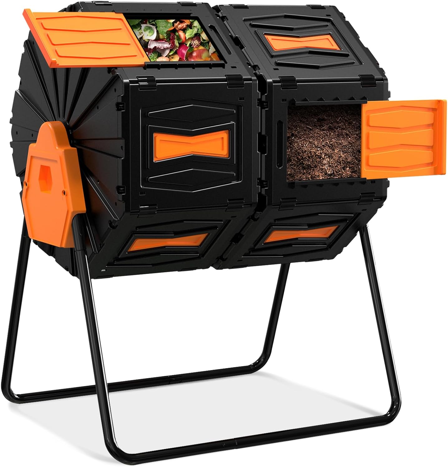 Compost Tumbler, Easy Assemble & Efficient Outdoor Compost Bin, 45 Gallon/170 Liter Large Dual