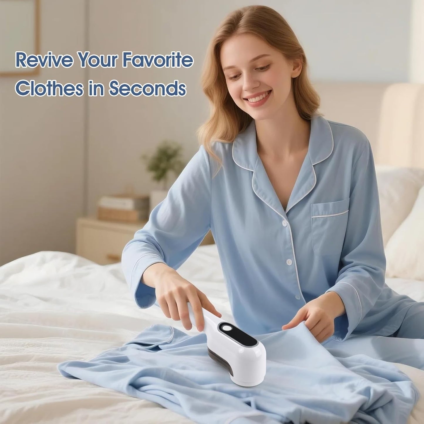 Rechargeable Electric Fabric Shaver Lint Remover with LED Display, Sweater Shaver 2- Speed to