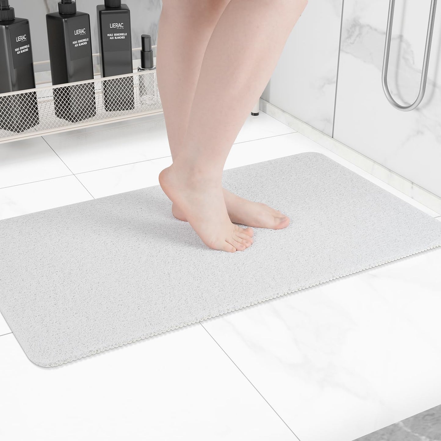 Non-Slip Bathtub Mat, Anti Slip Shower Mat, Fast Drying Bathtub Mats, Foot Scrubber Mat, Anti Slip