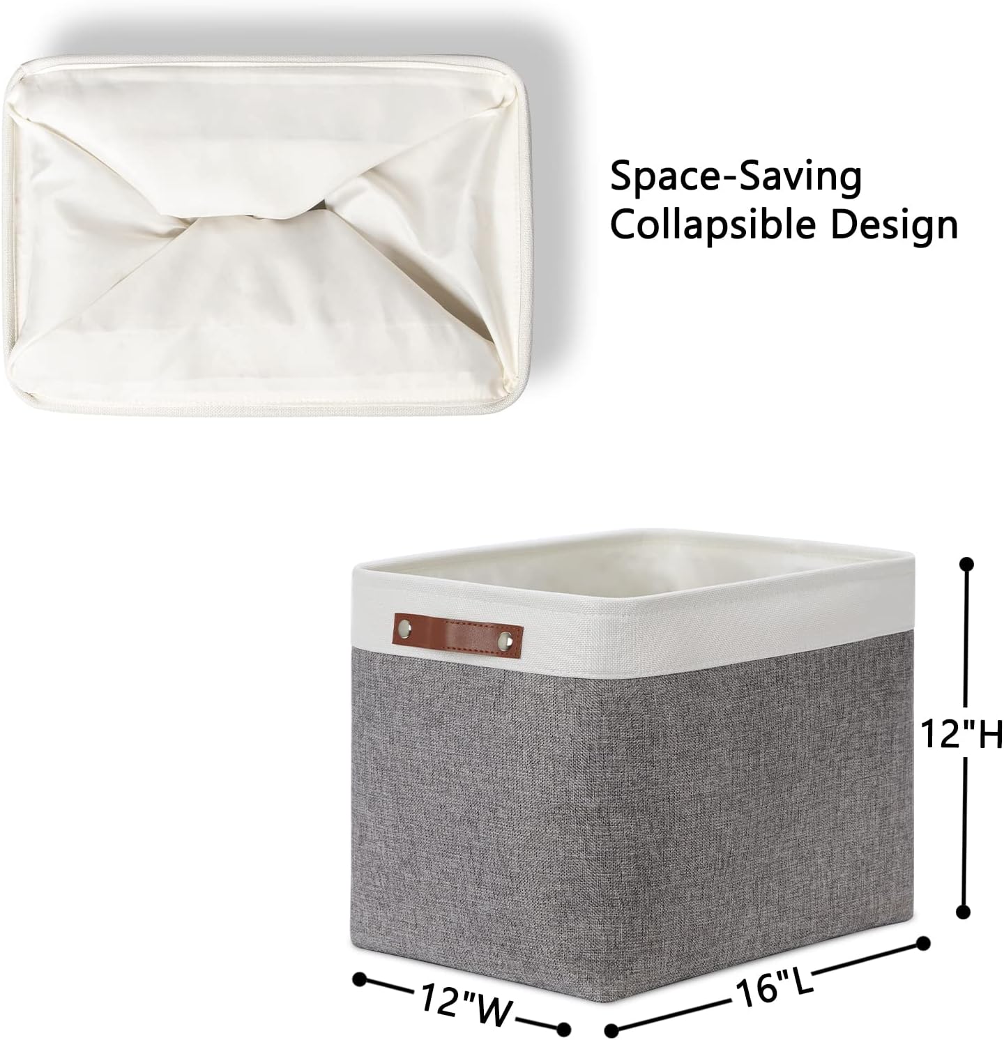 DULLEMELO Storage Baskets Large 16"x12"x12" Rectangular Storage Bins Baskets for Organizing [2