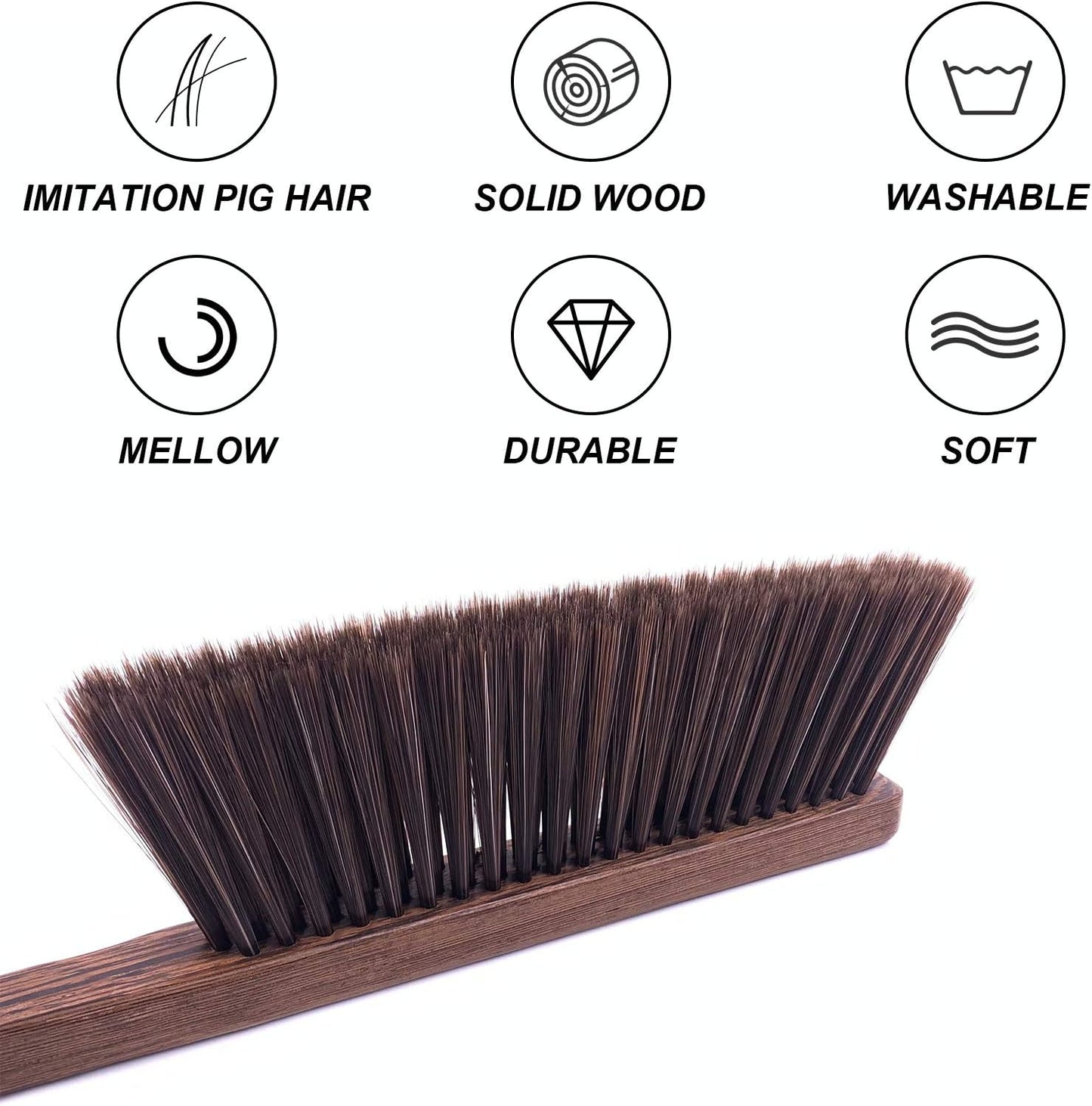 Hand Broom Cleaning Brushes-Soft Bristles Dusting Brush for Cleaning