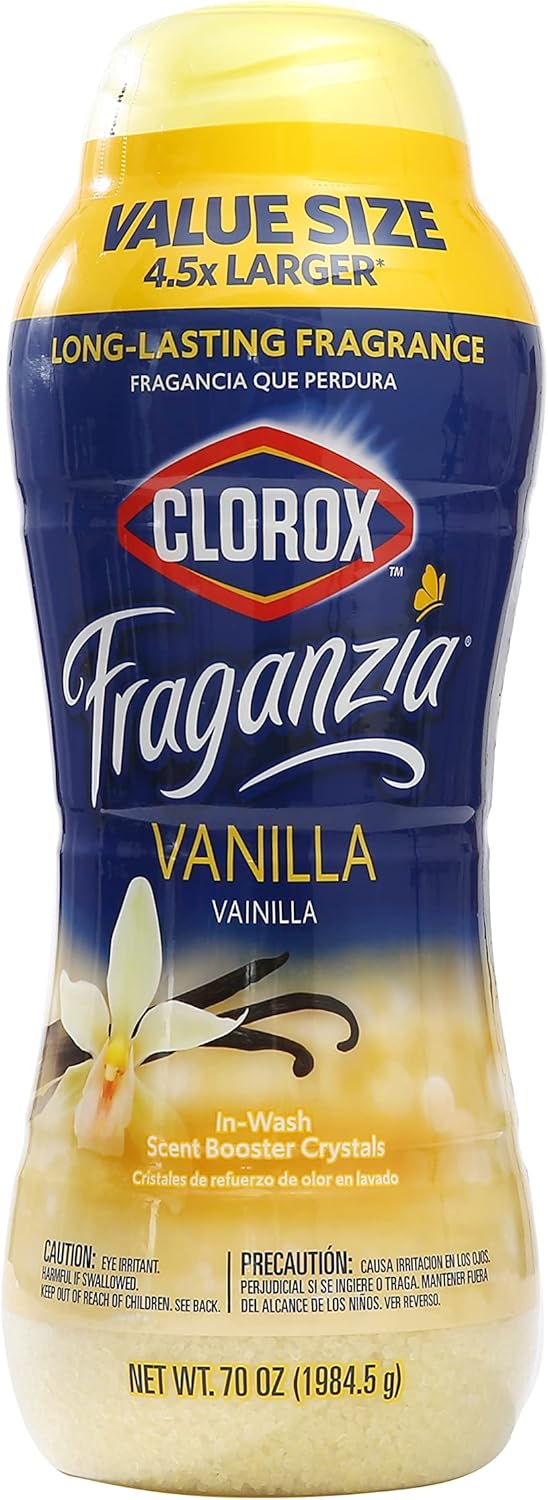 Clorox Fraganzia Laundry Scent Booster Crystals in Vanilla Scent - Scented In-Wash Freshener Beads