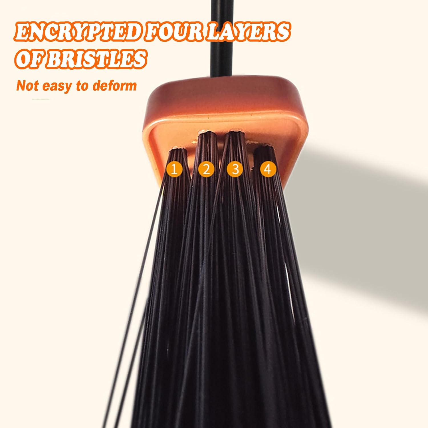 Heavy-Duty Adjustable Angle Broom with 56" Steel Handle - Ideal for Home, Garage, Kitchen