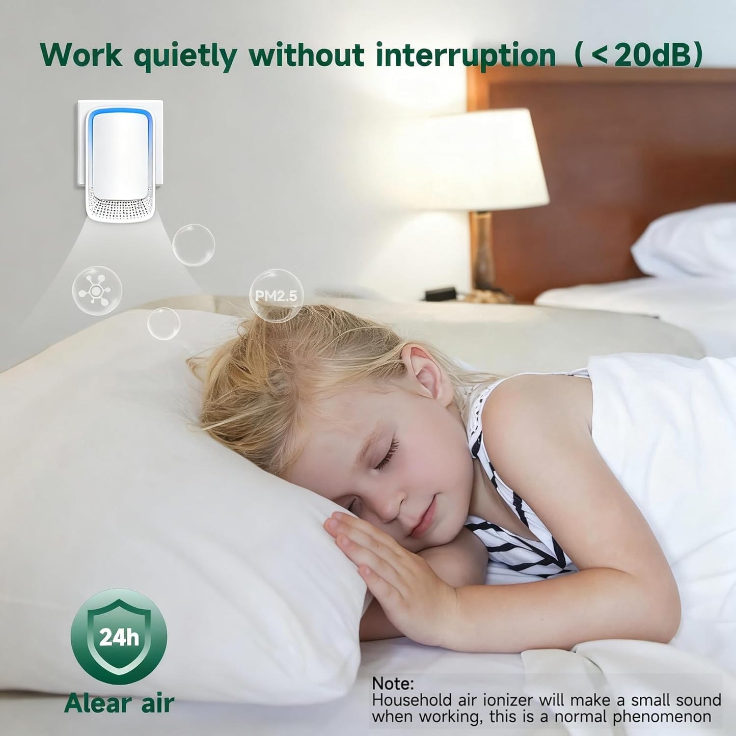 Plug In Air Ionizer Purifier for Home (6 Pack), Negative Ion Generator, Quiet Air Freshener for