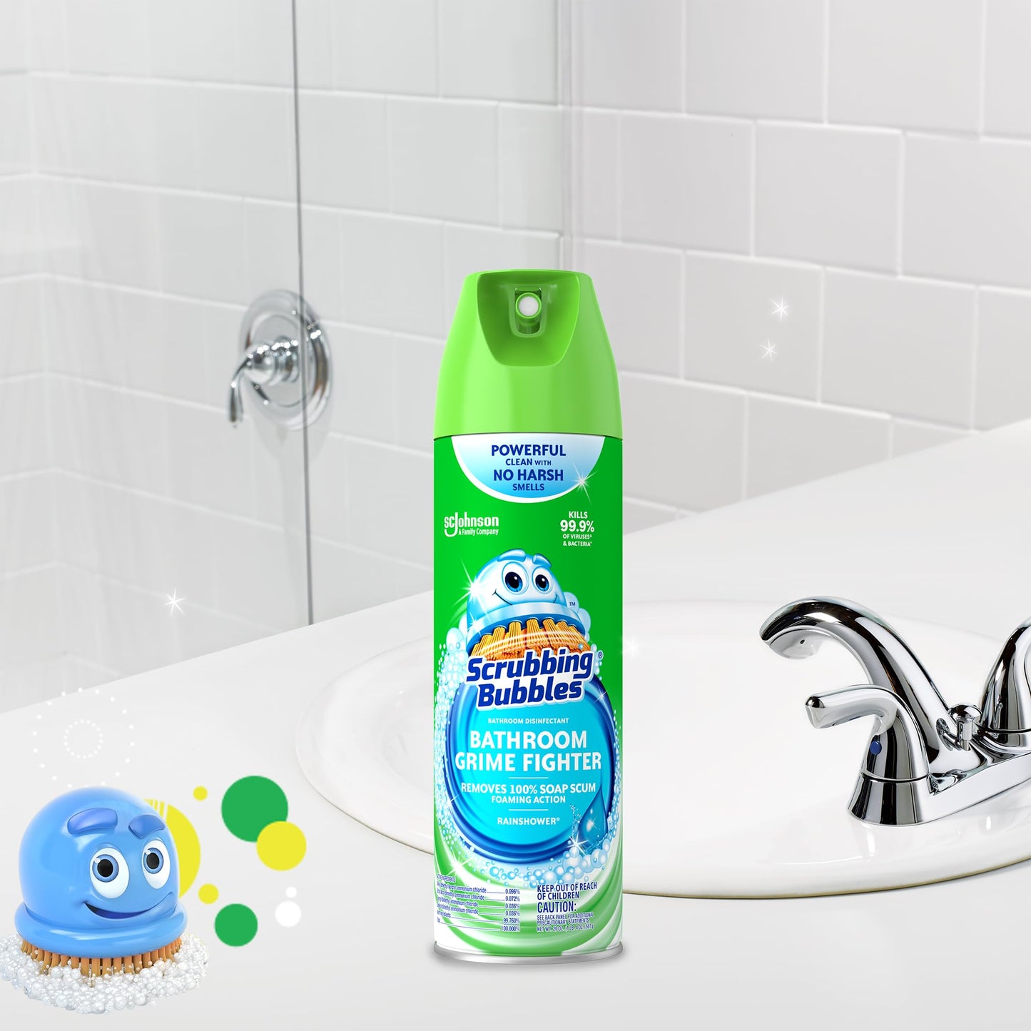 Scrubbing Bubbles Bathroom and Shower Cleaner Disinfectant Aerosol, 20oz – view 3