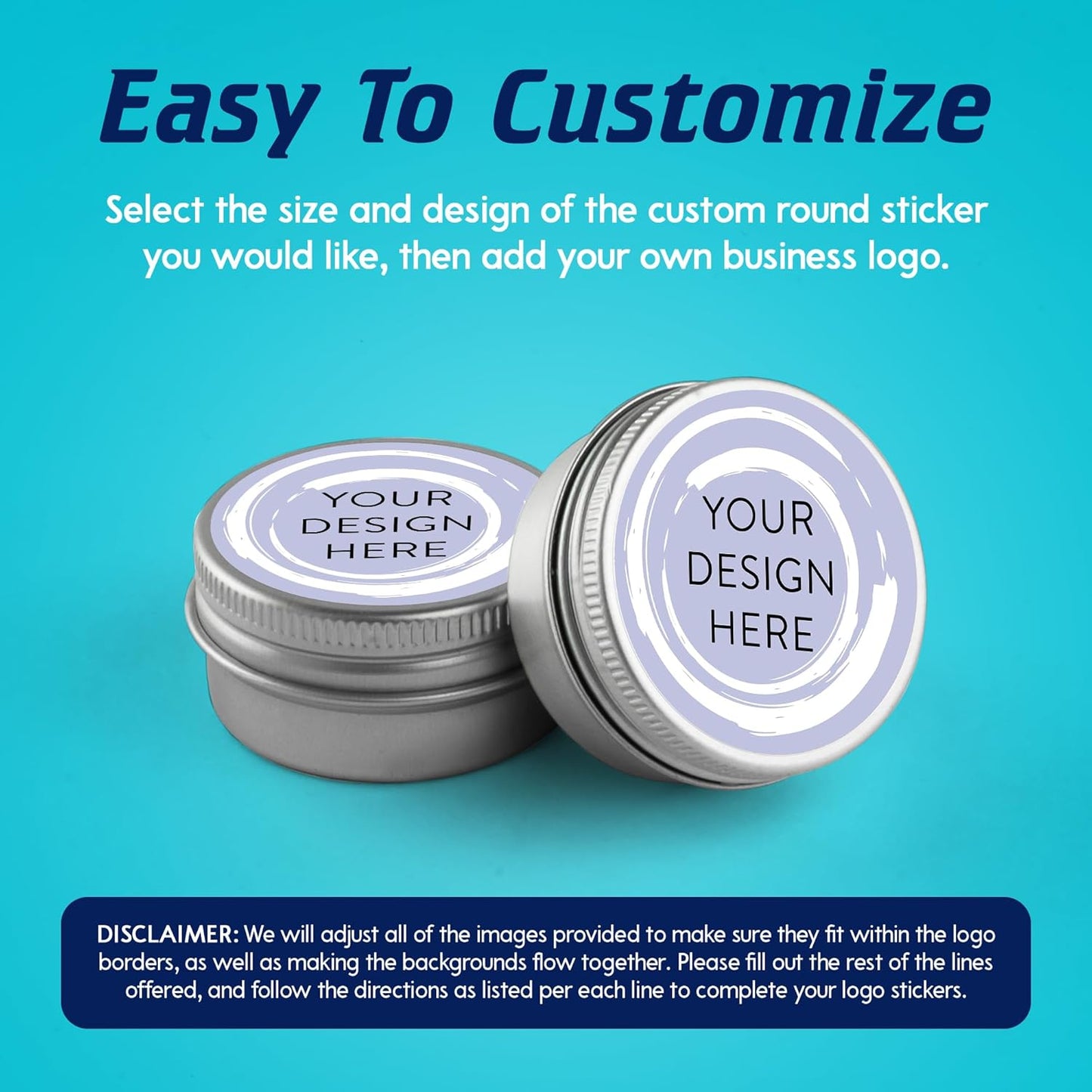 100 Custom Vinyl Stickers - Upload Your own Image, Text, Design, Logo - Personalized Logo Labels