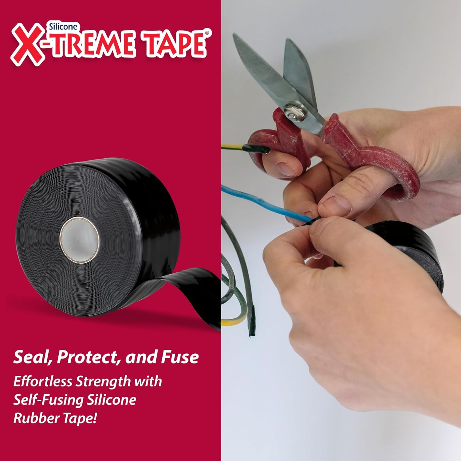 X-Treme Tape MOCAP Heavy Duty Waterproof Self Fusing Silicone Rubber Tape for Hose, Pipe