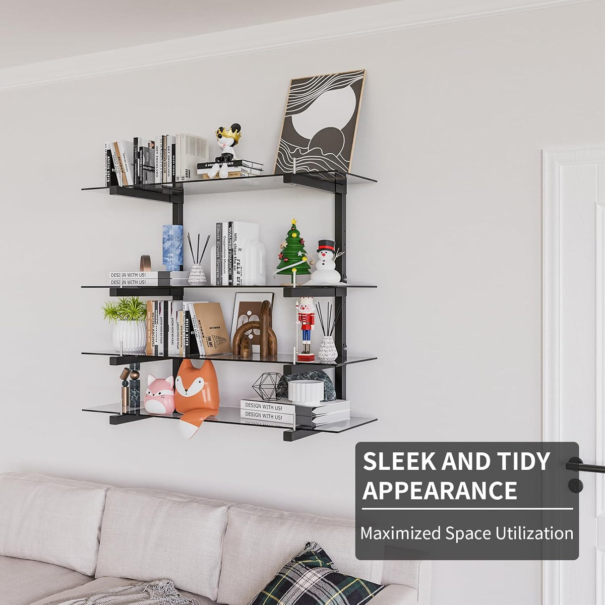 Lumber Storage Rack, Upgrade Cantilever Folding Lumber Rack Wall Mount, Metal 8 Level 32 Inch