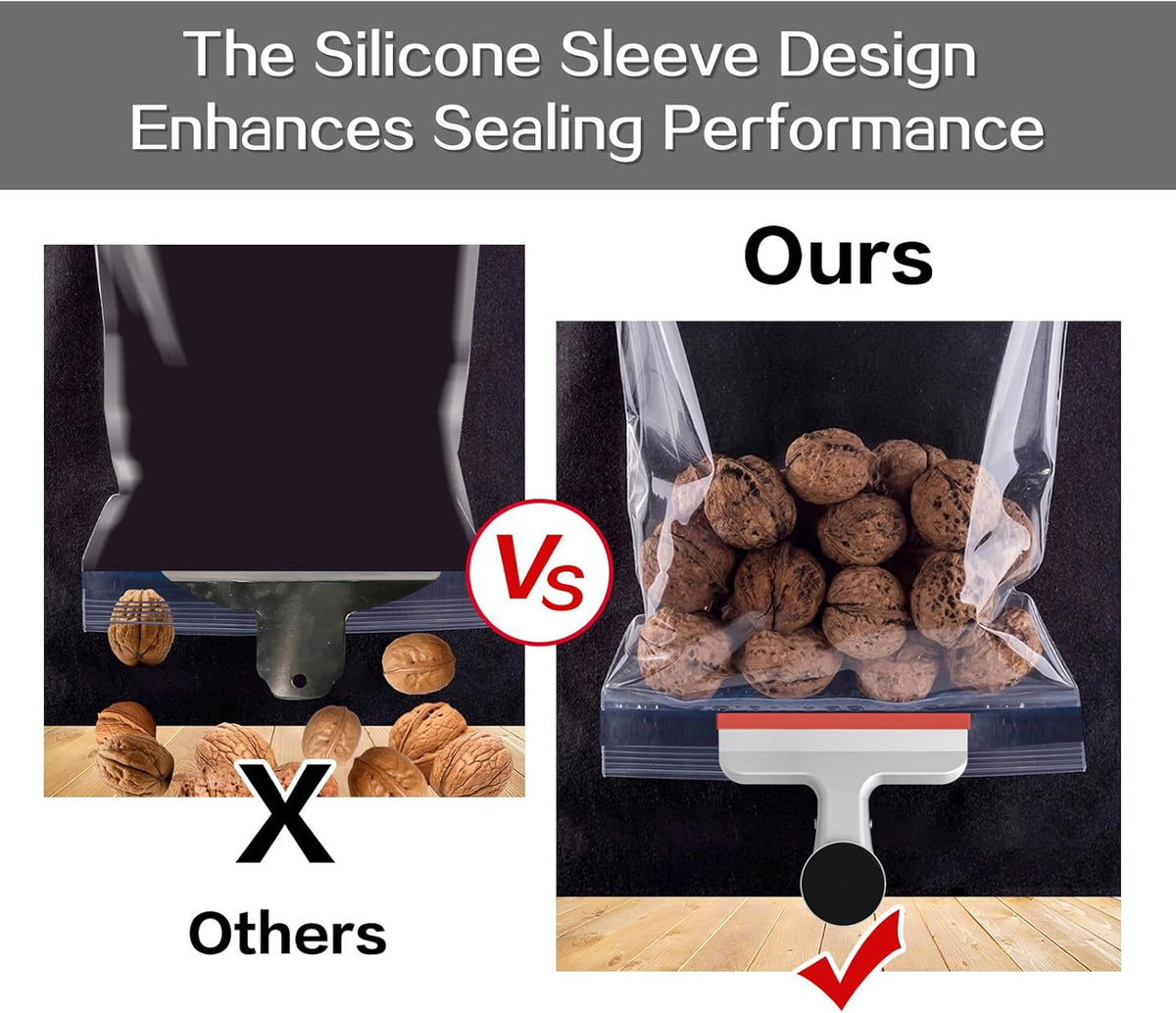 HOUSE AGAIN 8 Pack Stainless Steel Magnetic Chip Bag Clips Covered with Silicone - NO More Sharp
